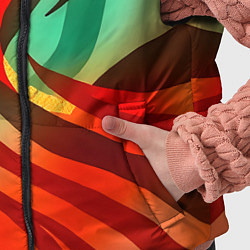 Детский жилет Жаркая полосатая абстракция, цвет: 3D-красный — фото 2