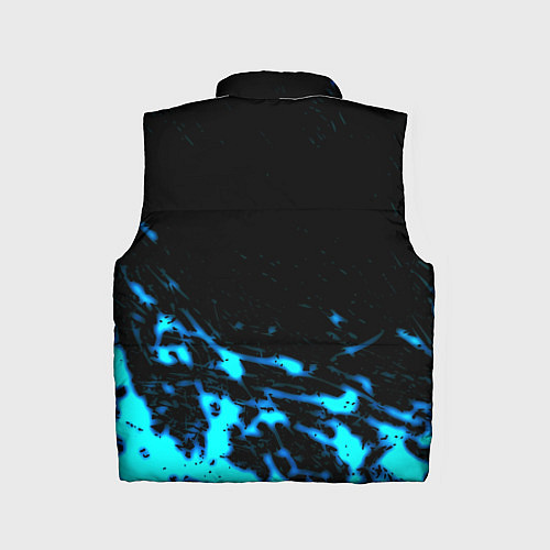 Детский жилет Monster energy голубые краски / 3D-Черный – фото 2