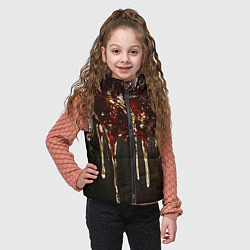 Детский жилет Стекающий мед - текстура, цвет: 3D-черный — фото 2