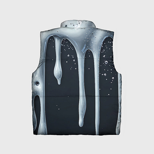 Детский жилет Белая объемная слизь текстура / 3D-Черный – фото 2