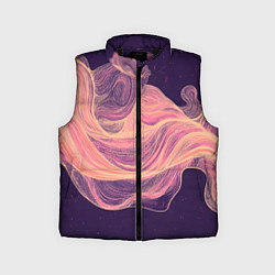 Детский жилет Бежевые волны текстура