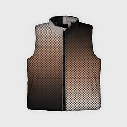 Детский жилет Чёрно-коричневый текстурный градиент пополам