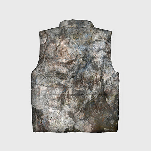 Детский жилет Абстракция - grey natural granite / 3D-Черный – фото 2