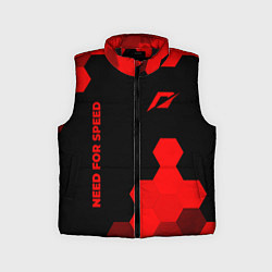Детский жилет Need for Speed - red gradient вертикально, цвет: 3D-черный