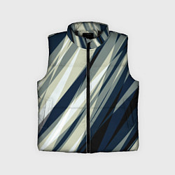 Детский жилет Синий с оливковым диагональные полосы, цвет: 3D-черный