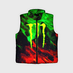 Детский жилет Monster energy огонь лого, цвет: 3D-черный