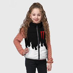 Детский жилет Monster energy red logo, цвет: 3D-черный — фото 2