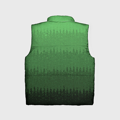 Детский жилет Зеленый градиент текстурные полосы / 3D-Черный – фото 2