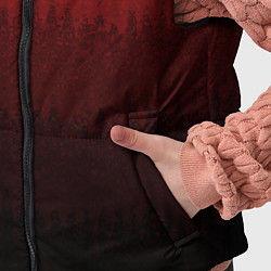 Детский жилет Градиент красный текстурные полосы, цвет: 3D-черный — фото 2