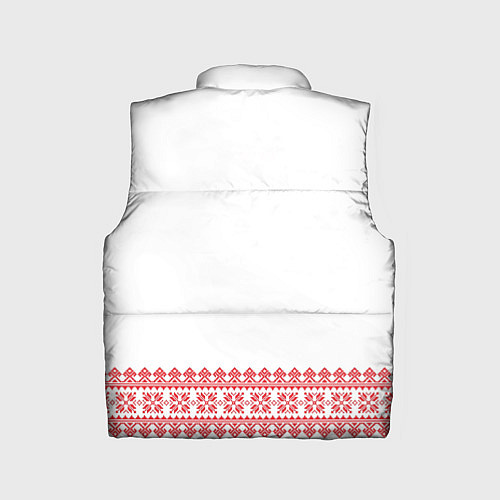 Детский жилет Славянский орнамент и узоры - вышиванка рубаха бел / 3D-Светло-серый – фото 2