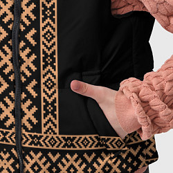 Детский жилет Славянский золотой узор на черном - вышиванка руба, цвет: 3D-черный — фото 2