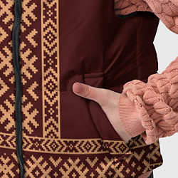 Детский жилет Золотой узор на бордовом - вышиванка рубаха, цвет: 3D-черный — фото 2