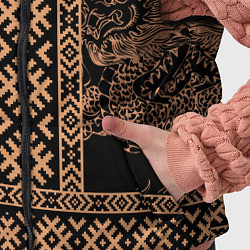 Детский жилет Золотой дракон с узорами славянскими, цвет: 3D-черный — фото 2