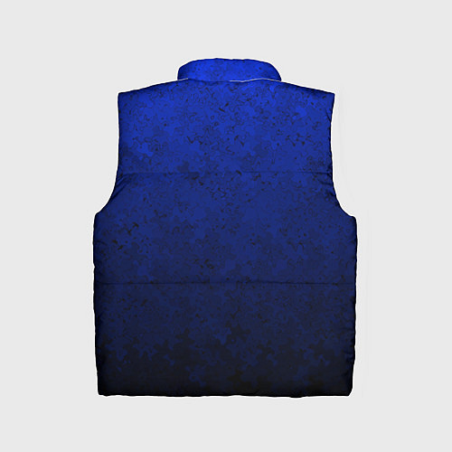 Детский жилет Текстурный из синего в чёрный градиент / 3D-Черный – фото 2