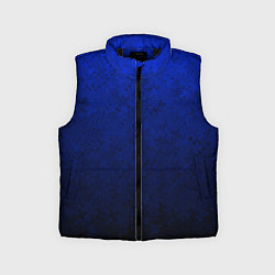 Детский жилет Текстурный из синего в чёрный градиент, цвет: 3D-черный