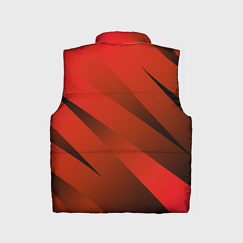 Детский жилет Красно-коричневый абстрактные полосы / 3D-Черный – фото 2