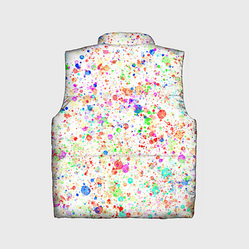 Детский жилет Белый с разноцветными брызгами / 3D-Красный – фото 2