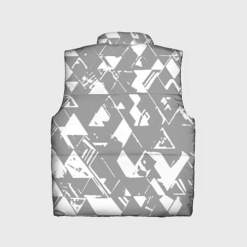 Детский жилет Светлый серый геометричный паттерн / 3D-Черный – фото 2