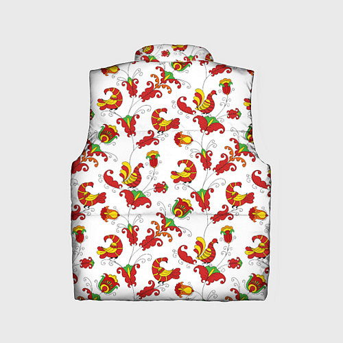 Детский жилет Русский народный орнамент в стиле росписей Северно / 3D-Черный – фото 2