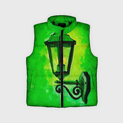 Детский жилет Уличный зелёный фонарь, цвет: 3D-черный