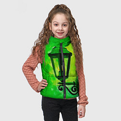 Детский жилет Уличный зелёный фонарь, цвет: 3D-черный — фото 2