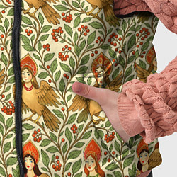 Детский жилет Птицы сирин на ветках, цвет: 3D-черный — фото 2