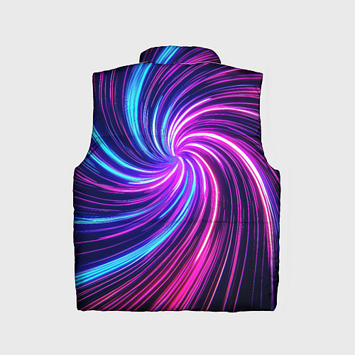 Детский жилет Неоновый вихрь из светящихся линий / 3D-Черный – фото 2