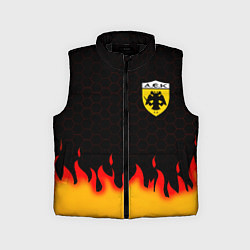 Детский жилет AEK fire hexagon, цвет: 3D-черный