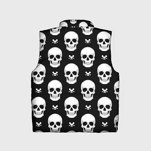 Детский жилет Черепной фон / 3D-Черный – фото 2