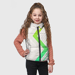 Детский жилет Color white line green, цвет: 3D-черный — фото 2