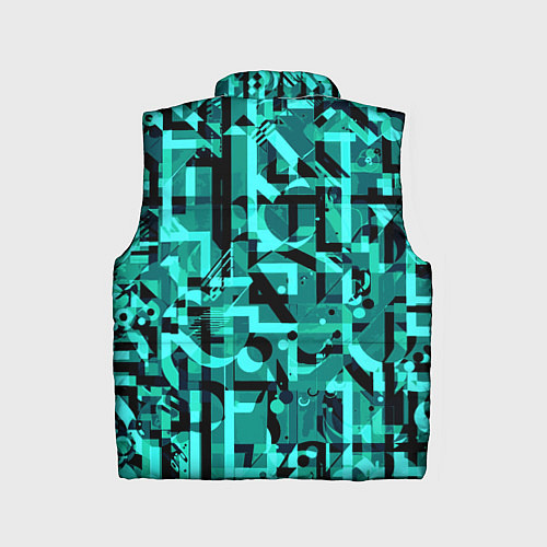 Детский жилет Неоновый голубой объёмный эффект / 3D-Черный – фото 2