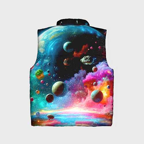 Детский жилет Том и Джерри летят в ракете - нейроарт / 3D-Черный – фото 2