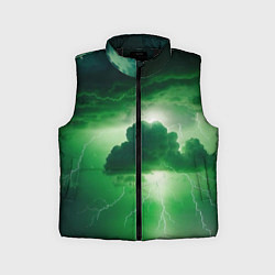 Детский жилет Зелёный гром, цвет: 3D-черный
