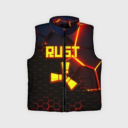 Детский жилет Rust hexagon краски, цвет: 3D-черный