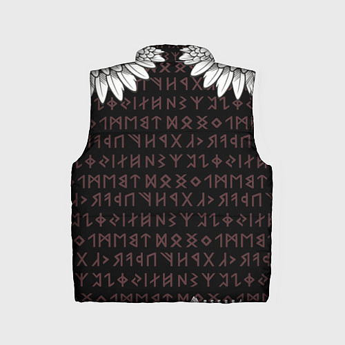 Детский жилет Асгард на фоне рун и валькнут / 3D-Черный – фото 2