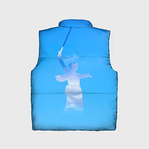 Детский жилет Родина мать победа небо / 3D-Черный – фото 2