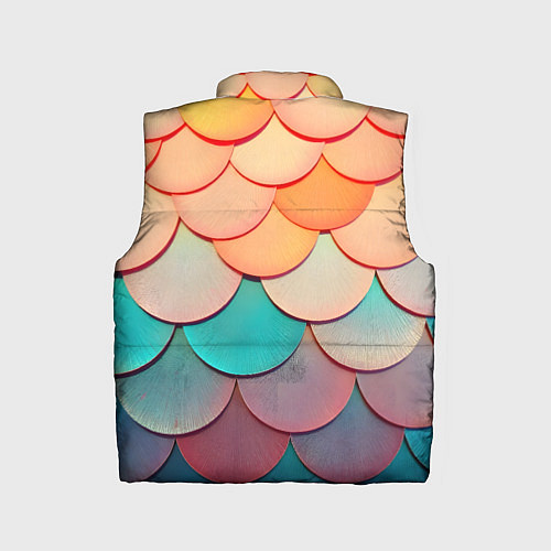 Детский жилет Радужная чешуя / 3D-Черный – фото 2