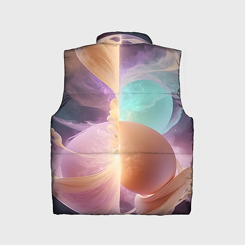 Детский жилет Космическая круглая абстракция / 3D-Черный – фото 2