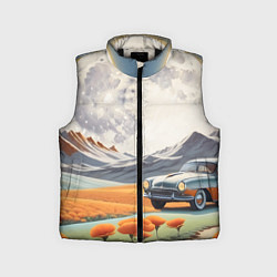 Детский жилет Луна и автомобиль, цвет: 3D-черный