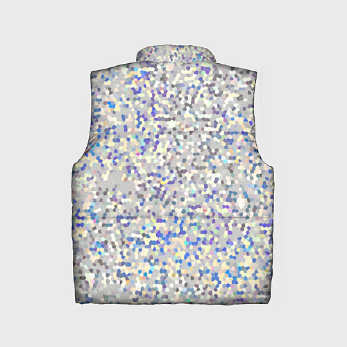 Детский жилет Мелкая мозаика перламутровый серо-голубой / 3D-Светло-серый – фото 2