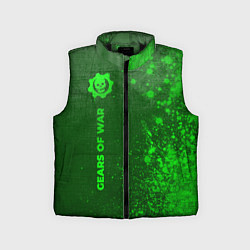Детский жилет Gears of War - green gradient по-вертикали, цвет: 3D-черный