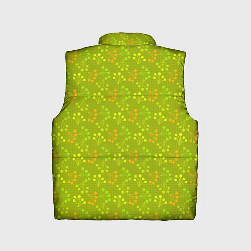 Детский жилет Зеленая ягодная поляна / 3D-Черный – фото 2