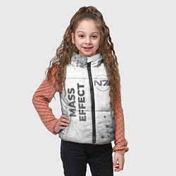 Детский жилет Mass Effect - white gradient вертикально, цвет: 3D-черный — фото 2