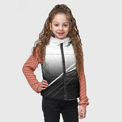 Детский жилет Градиент с полосами из белого в тёмный, цвет: 3D-черный — фото 2