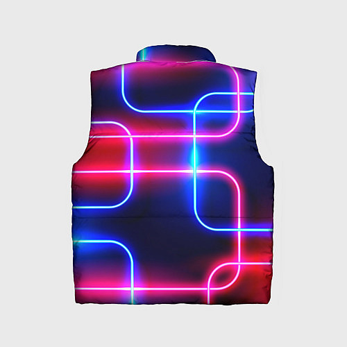 Детский жилет Цветные светящиеся неоны / 3D-Черный – фото 2