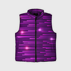 Детский жилет Цветные светящиеся полосы, цвет: 3D-черный