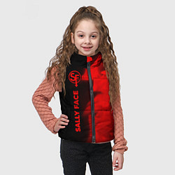 Детский жилет Sally Face - red gradient по-вертикали, цвет: 3D-черный — фото 2
