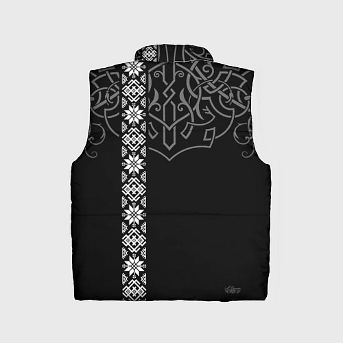 Детский жилет Славянские символы традиции народа / 3D-Черный – фото 2