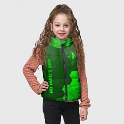 Детский жилет No Mans Sky - green gradient вертикально, цвет: 3D-черный — фото 2