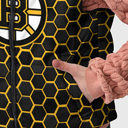 Детский жилет Бостон Брюинз - черные соты, цвет: 3D-черный — фото 2